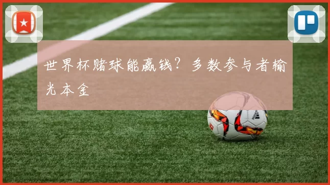 世界杯赌球能赢钱？多数参与者输光本金